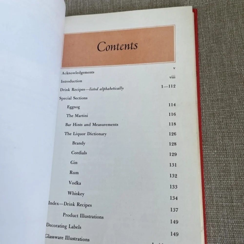 Old Mr. Boston DeLuxe Official Bartender's Guide 1967 Hardcover Book Vintage Red